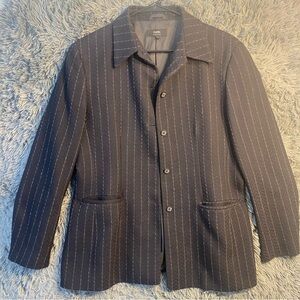 Zanella Women’s Pinstripe Blazer - Size 12 - Made in Italy